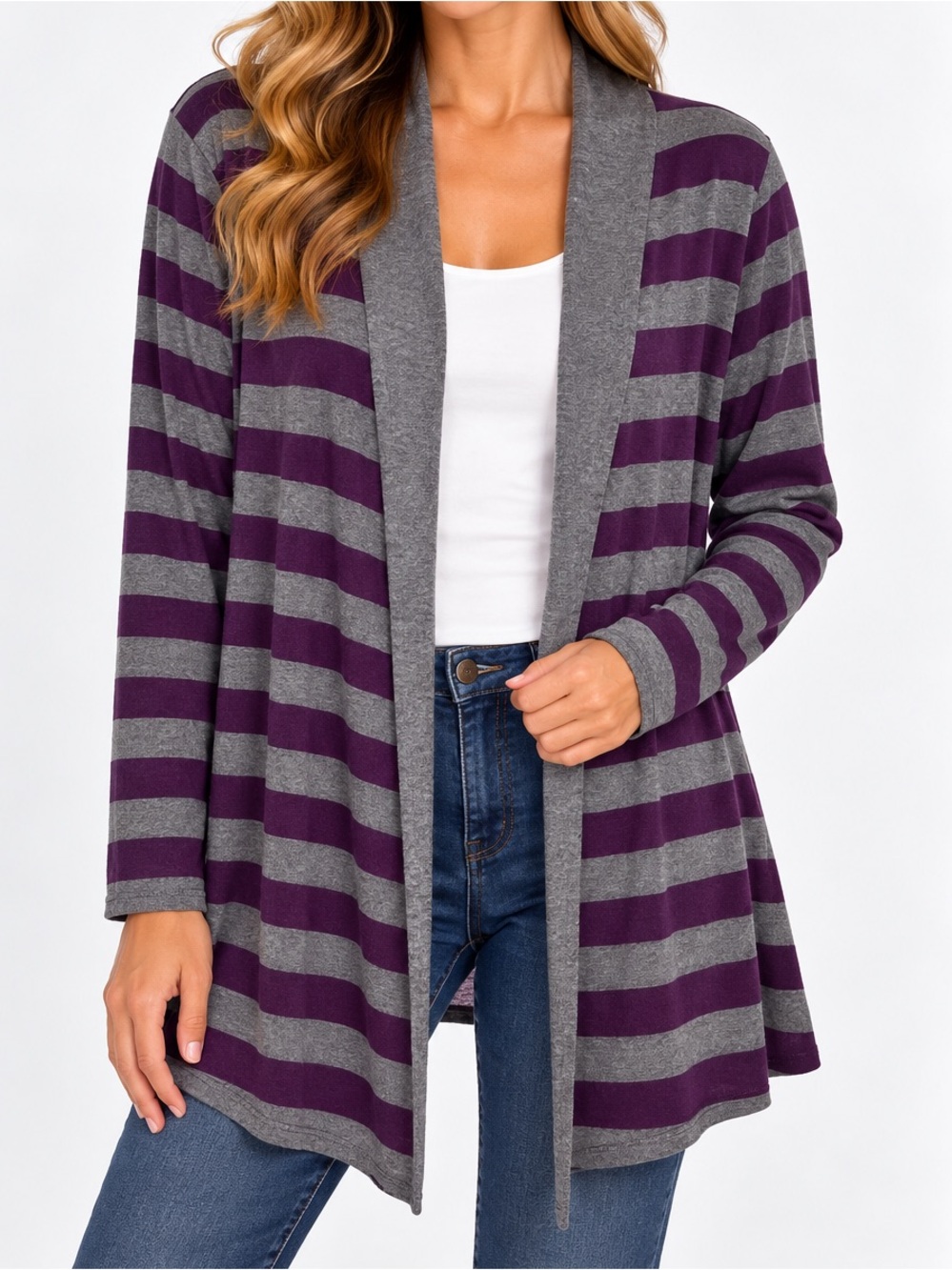 Carolyn Taylor Striped Cardigan Sweater